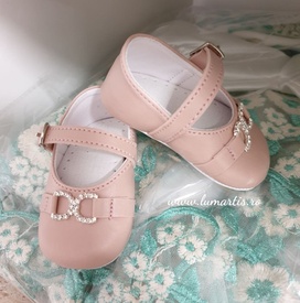 Pantofiori botez- Roz pudrat