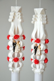 Lumanare de nunta sculptata LN 601 D36x90 Alb
