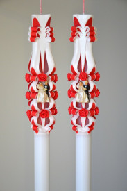 Lumanare de nunta sculptata LN 616 Rosu