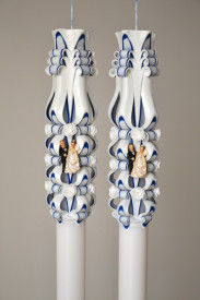 Lumanare de nunta sculptata LN 607 Bleumarin
