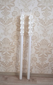 Lumanare de nunta sculptata LN 608 D36x90 Alb