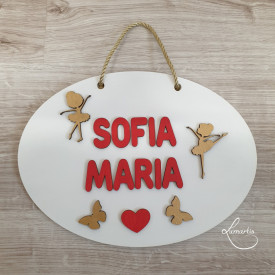 Plăcuță decor- nume copii - 009