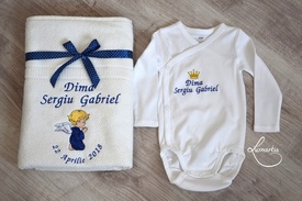 Cadouri bebeluși - set body și prosop BB1