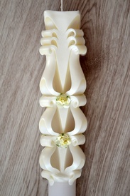 Lumanare de botez LB 702 D3,6 x 60cm Crem