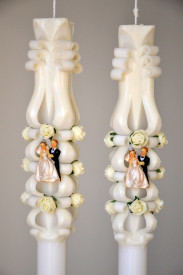 Lumanare de nunta sculptata LN 602 Crem