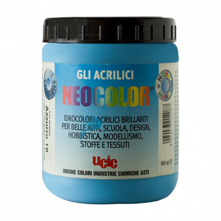 Ucic Neocolor culori acrilice lucioase Azzurro 18
