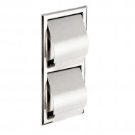 Suport dublu vertical pentru hartie igienica, inox