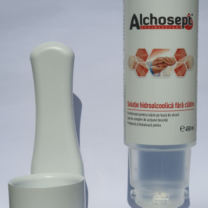 Dezinfectant de maini ALCHOSEPT 450ml - 85% alcool - cu holder de perete inclus