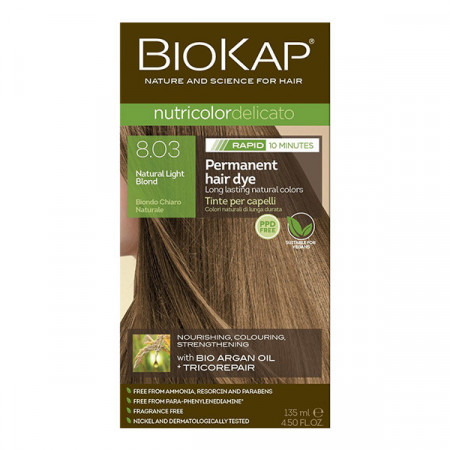 BIOKAP Delicato Rapid farba za kosu 8.03 prirodno svetlo plava 135ml