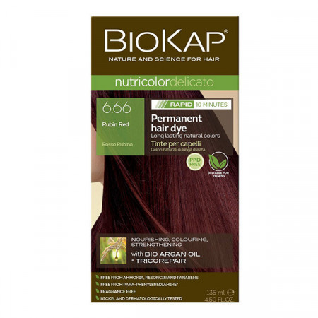BIOKAP Delicato Rapid farba za kosu 6.66 rubin crvena 135ml