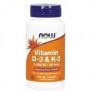 NOW VITAMIN D-3 (1000 IU) i K-2 (45 mcg) 120 kapsula