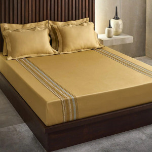 EXCELLENCE EMBRODIERY KING SIZE BEDSHEET BY D-DECOR MANY OTHER DESIGNS AVAILABLE AT OUR SHOWROOM