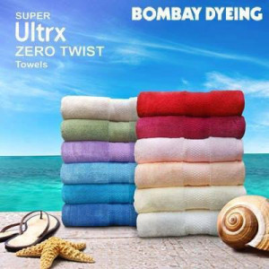 Bombay Dyeing ultrax zero twist Bath Towel Size 75 X 150 all colour available