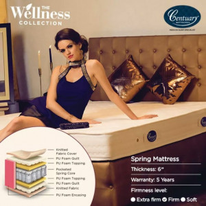 Centuary Zing Pocket Spring Mattress 6" With 5 Years Warranty