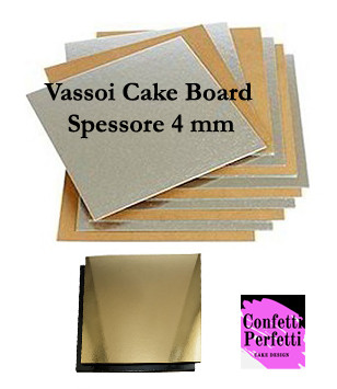 Cake Board Vassoi Sottotorta Quadrati spessore 4 mm