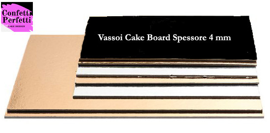 Cake Board Vassoi Sottotorta Rettangolari spessore 4 mm
