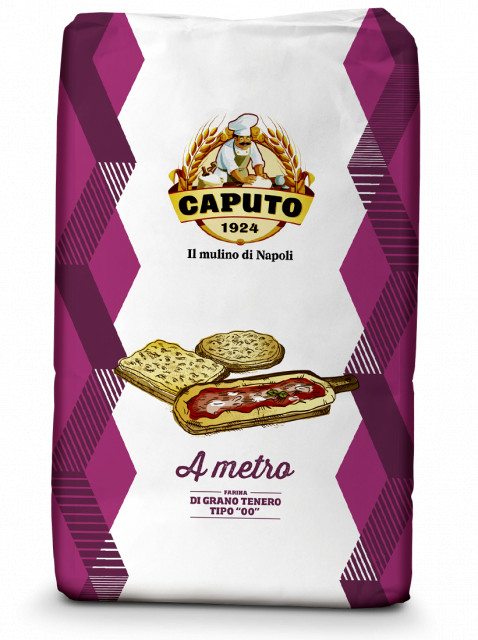CAPUTO A METRO. Super alveolatura. W 310/330. 3 Kg. Farina specificamente  ideata per Pizza a Metro, in Pala, in Teglia e Focaccia.