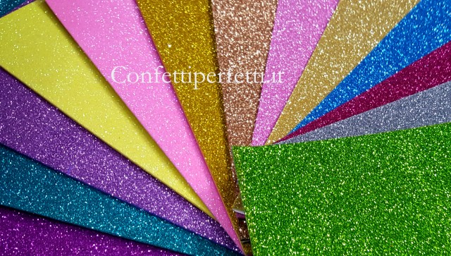 Moosgummi Glitter - Fogli Brillantinati da 2mm - 20x30 cm