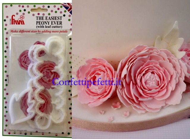 Trade Shop - Set 3 Stampi Espulsione Forma Foglia Pasta Zucchero Cake  Design Decora Dolci