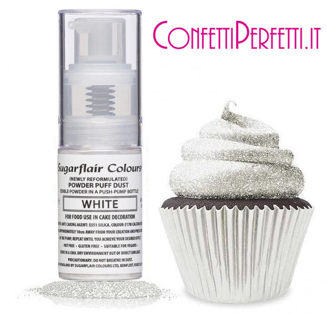 SPRAY COLORANTE PUMP GLITTERATO - POLVERE ALIMENTARE ROSA 10g