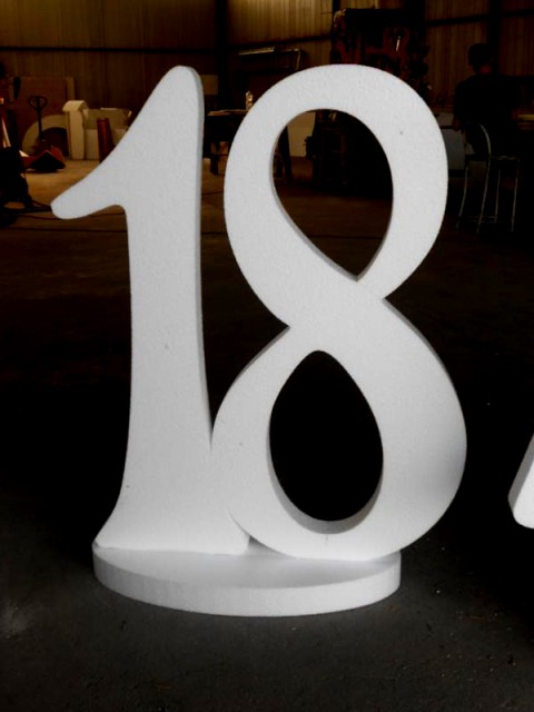 2 numeri Numeri in polistirolo forme da 50-30 cm / 20 pollici in diverse  dimensioni e spessori autoportante anniversario compleanno evento -   Italia
