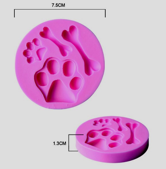 Stareal 2 Pezzi 7 Cavità Stampo In Silicone Per Osso Di Cane, Stampo Da Forno, Utilizzato Per Gelatina, Caramelle, Cioccolato, Cubetto Di Ghiaccio, Può Cuocere Biscotti Snack Per Cani