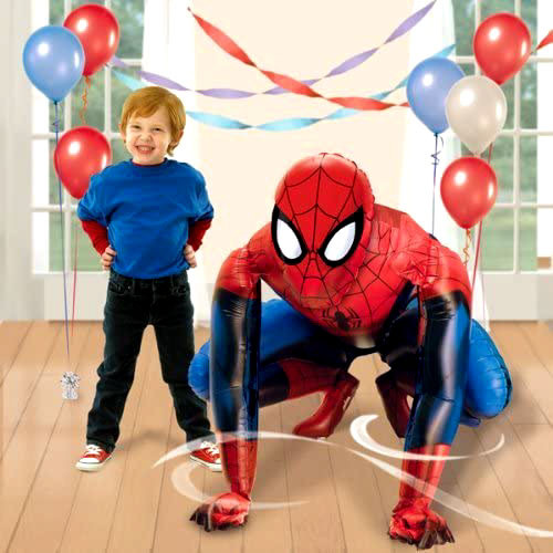 Uomo Ragno Spiderman. Palloncino Gigante in Maylar di 56 x 63 cm.  Gonfiabile a Elio o Aria. Cartoni animati