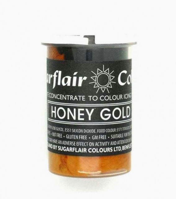 Oro Miele. Colorante in Gel concentrato. Gold Honey. Sugarflair