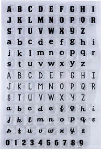 Piccole Lettere Alfabeto Maiuscole Minuscole e Numeri a Timbro