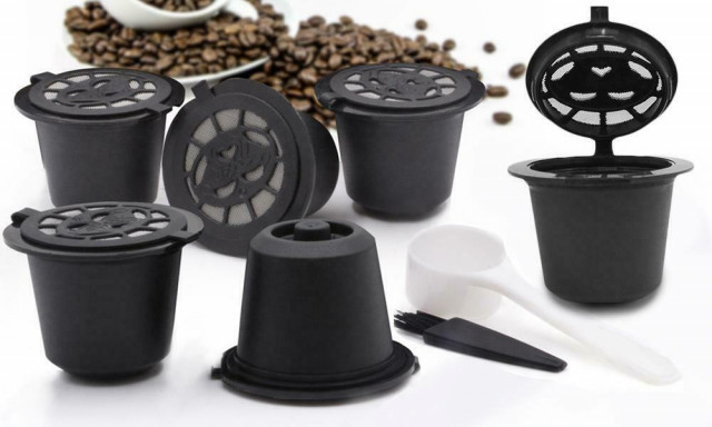 Capsule di caffè riutilizzabili Nespresso in acciaio inossidabile Tamper  per caffè cialde di caffè riutilizzabili accessori per caffè per Barista