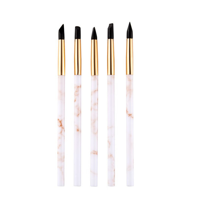 Pennelli In Silicone Per Modellare - Set Da 5 Pezzi Per Creta, Ceramica, Nail Art - Foto 2