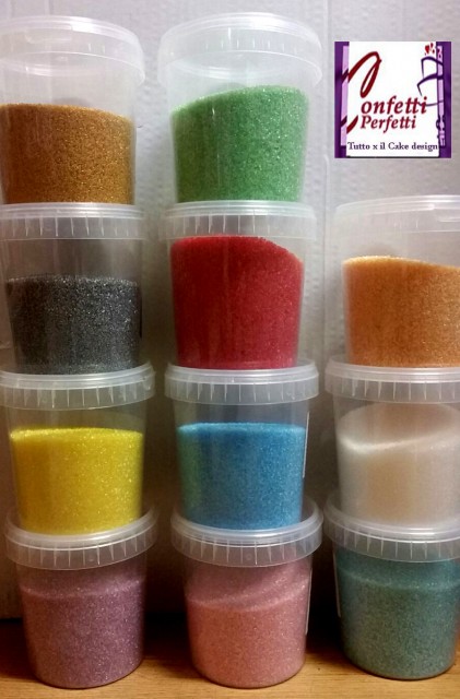Glitter di zucchero Perlescenti alimentari in vari colori