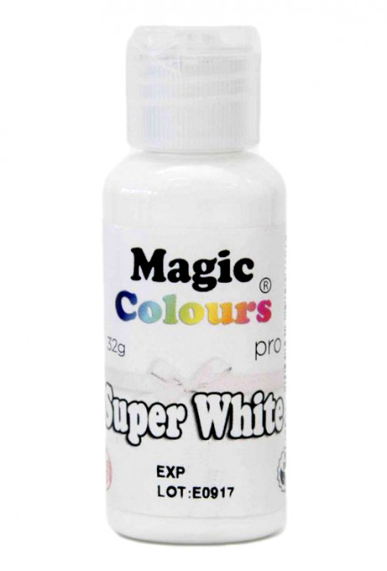 Super Bianco. Colorante in gel. Super White. Kosher e Gluten Free. Magic  Colours