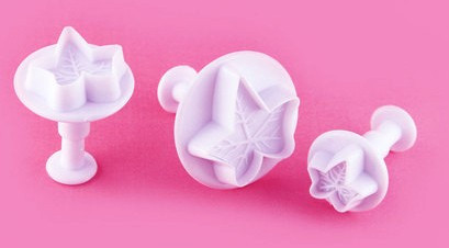 Foglie Edera. Set di 3 Stampi espulsione a forma di foglie di Edera.