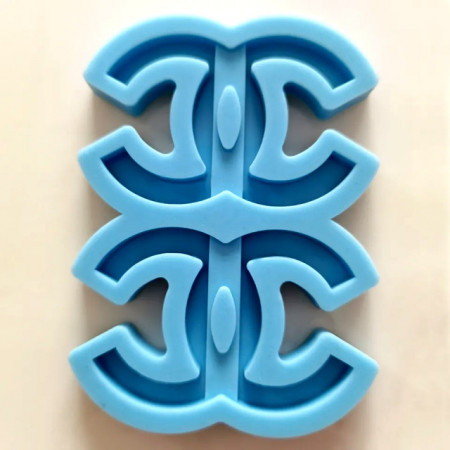 Grande Borsetta Logo Griffe CH di 19 x h10 cm. Stampo in silicone