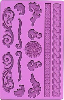 Elegant. Stampo in silicone più 2 bordi decorativi.