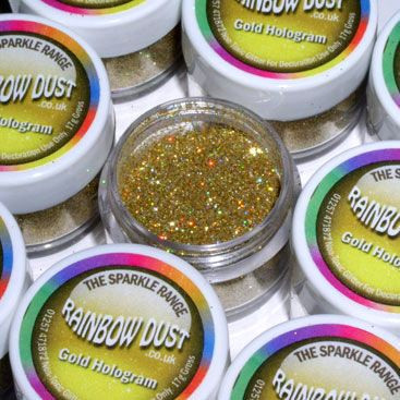 Glitters Oro edibile al 100%. Rainbow Dust