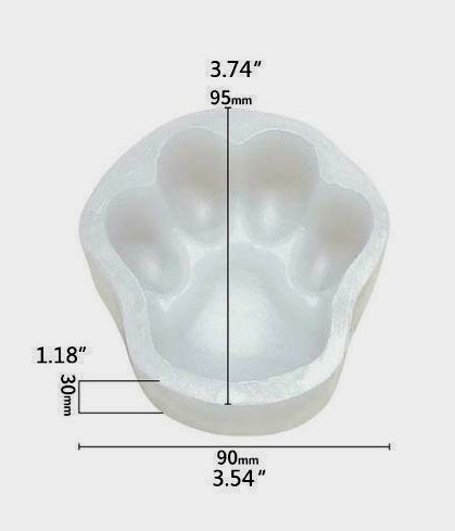 Zampa e Osso Cane in 3/D. Stampo in Silicone