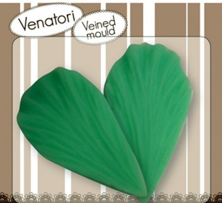 Petalo Orchidea frilled di 5.5 cm. 2 Venatori in silicone