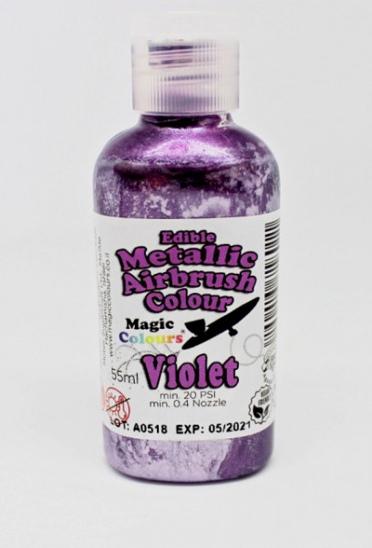 Viola 55 ml. Colorante liquido Metallizzato anche per Aerografo. Magic  Colours