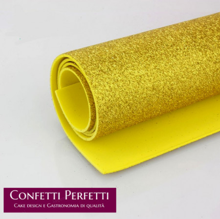 Foglio di Creasoft (Gomma Crepla) Glitter 20x30cm 2mm Fucsia 