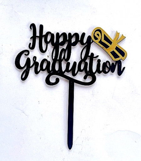 Happy Graduation + Pergamena. Laurea. Cake Topper