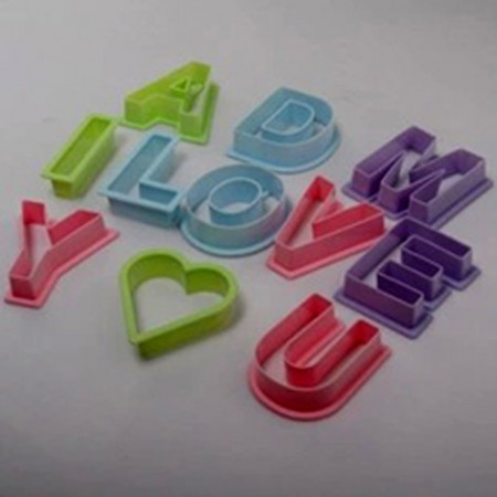Set di 11 stampi I love You.