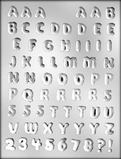 Stampo Alfabeto e Numeri in policarbonato flessibile.