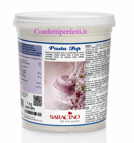 pasta di zucchero per copertura bianca saracino top per il cake design