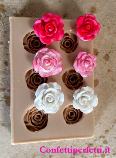 6 Rose. Venatore in silicone 