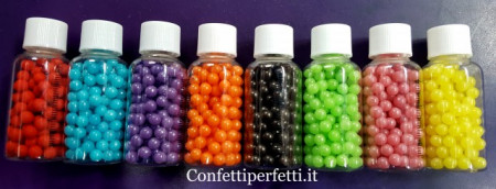 Bellissime Perle 6 mm tonde Perlescenti colorate di zucchero