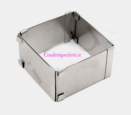 Cornice Regolabile da 9 a 15 cm Rettangolare o Quadrata in acciaio inox.