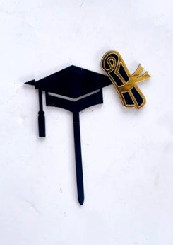 Tocco laurea nero in velluto e pvc