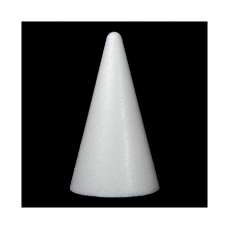 Cono in polistirolo diametro 7 x 15 cm di altezza.